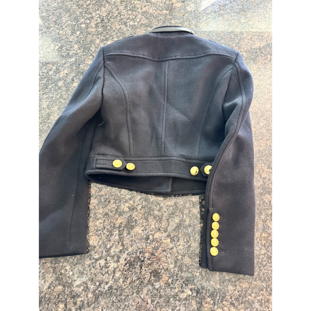 Tom Ford Midnight Blue Wool Military Cropped Jacket Gold Buttons CS1257 Size 36 - Picture 12 of 16